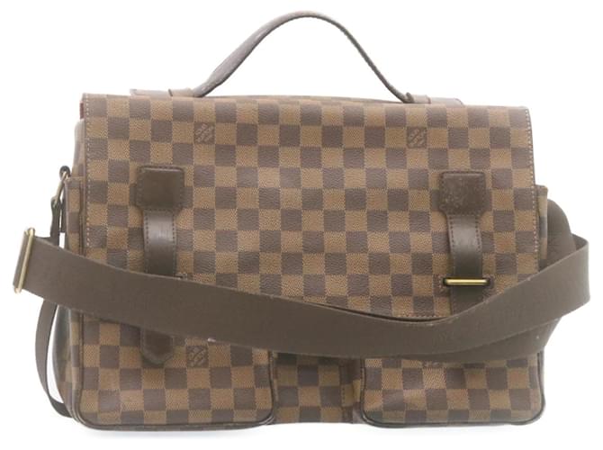 Brown Louis Vuitton Damier Ebene Broadway Crossbody Bag