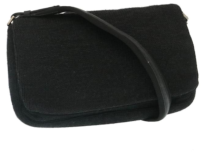 PRADA Shoulder Bag wool Black Auth ar6676  ref.531393