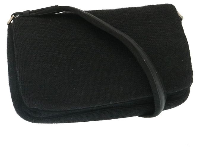 PRADA Borsa A Tracolla lana Nero Auth ar6676
