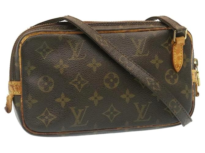 Auth Louis Vuitton Monogram Pochette Marly Bandouliere M51828