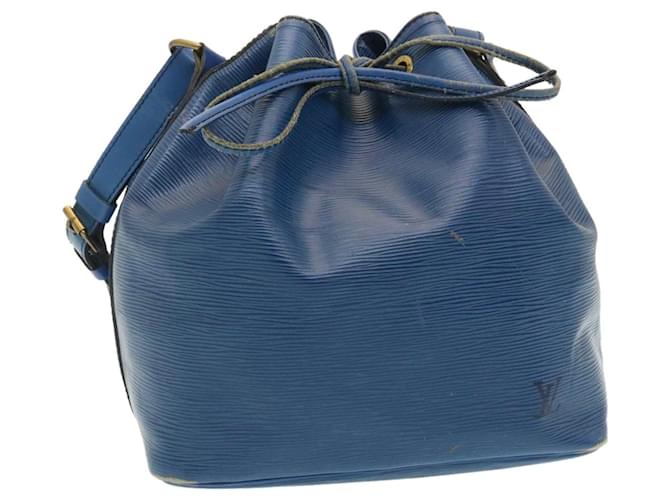 LOUIS VUITTON Epi Petit Noe Shoulder Bag Blue M44105 LV Auth ds423