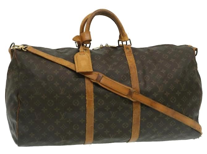 Louis Vuitton Monogram Keepall Bandouliere 60 Boston Bag M41412 LV Auth pt600 Cloth  ref.532360