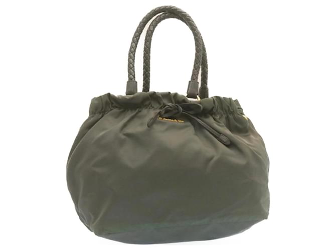 PRADA Hand Bag Nylon Gray Auth bs709 Grey  ref.532368