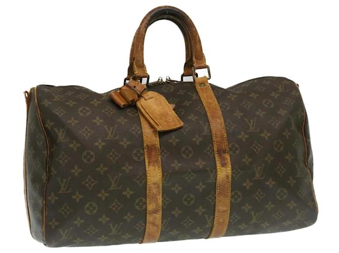 Louis Vuitton Monogram Keepall Bandouliere 45 Boston Bag M41418 LV Auth pt775 Cloth  ref.532413