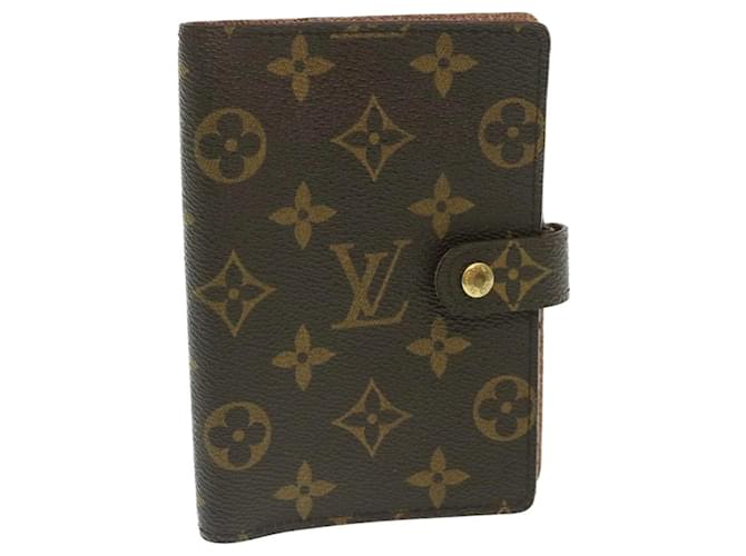 LOUIS VUITTON Monogram Agenda PM Day Planner Cover R20005 LV Auth ar6664 Monograma Lienzo  ref.532525