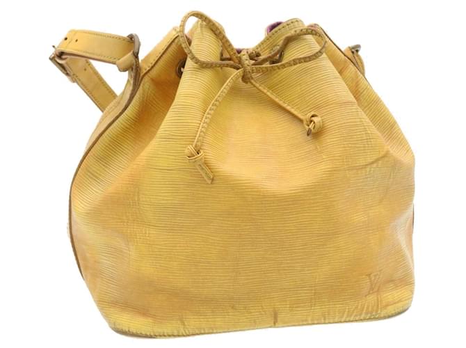 LOUIS VUITTON Epi Petit Noe Shoulder Bag Yellow M44109 LV Auth ni202 Leather  ref.532568