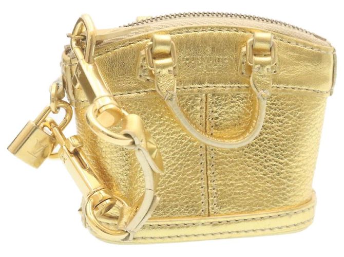LOUIS VUITTON Portachiavi Suhari Mini Lockit Oro LV Auth 28895 D'oro