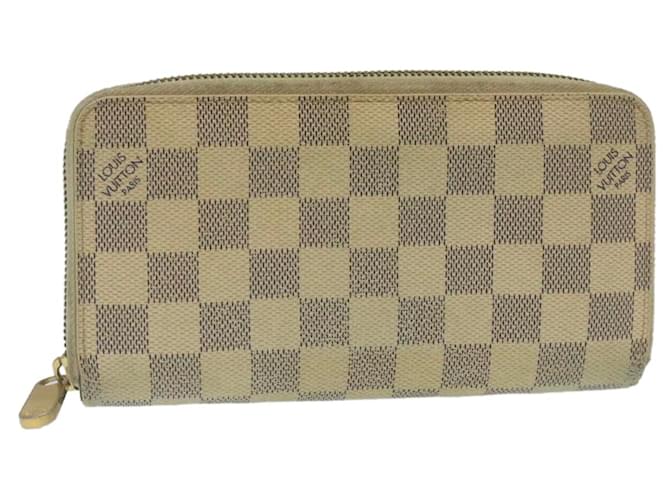 LOUIS VUITTON purse N60019 Zippy wallet Damier Azur Canvas white