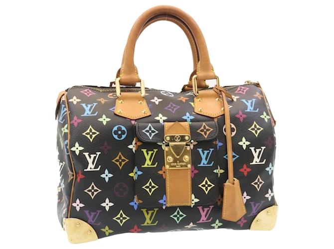 LOUIS VUITTON Speedy 30 Monogram Multicolor Black Hand Bag M92642