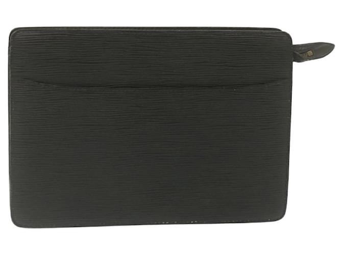 LOUIS VUITTON Epi Pochette Homme Clutch Bag Schwarz M.52522 LV Auth 29313 Leder  ref.532723