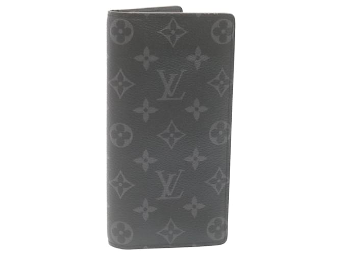 LOUIS VUITTON Monogram Eclipse Portefeuille Brazza Portefeuille M61697 Auth LV 28804  ref.532760