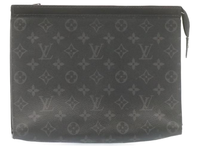 Louis Vuitton Pochette Voyage Monogram Eclipse MM Black Clutch