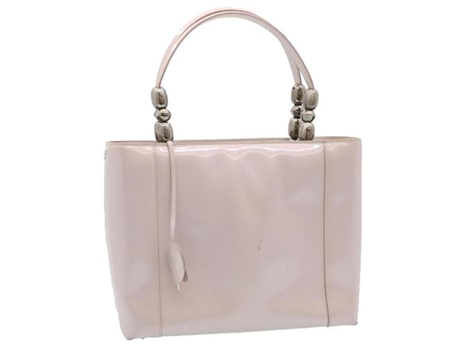 Christian Dior Maris Pearl Hand Bag Enamel Gray Auth 29117 Grey  ref.532950