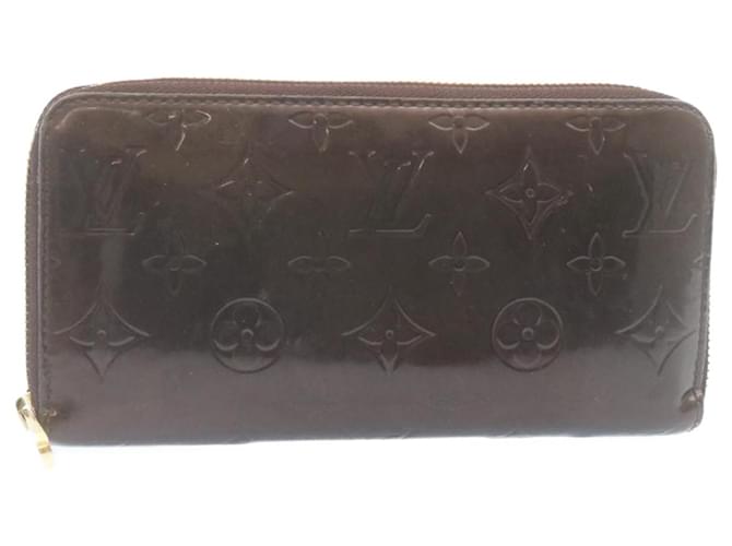 LOUIS VUITTON Monogram Vernis Zippy Wallet Wallet Amarante M93522 LV Auth ni248 Patent leather  ref.532963