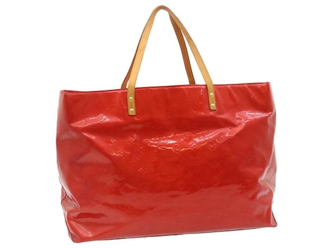 LOUIS VUITTON Monogram Vernis Reade GM Tote Bag Red M91084 LV Auth hs718 Patent leather  ref.532976
