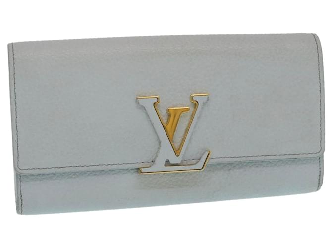 LOUIS VUITTON Portefeuille Capsine Long Wallet Japan limited M69060 Auth hs875 Light blue Leather  ref.533265