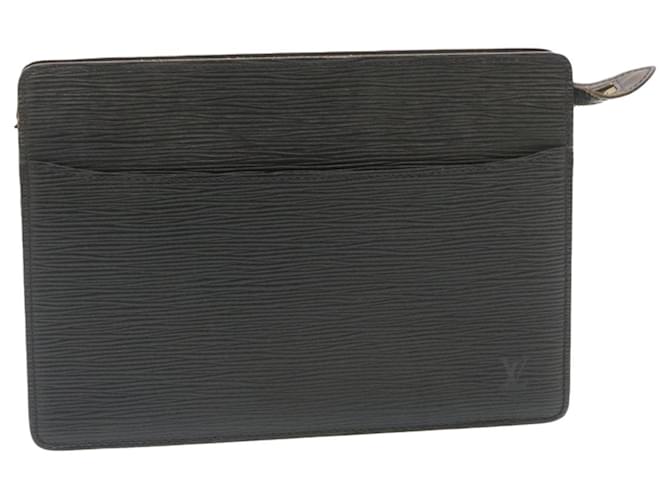 Louis-Vuitton-Epi-Pochette-Homme-Clutch-Bag-Noir-Black-M52522