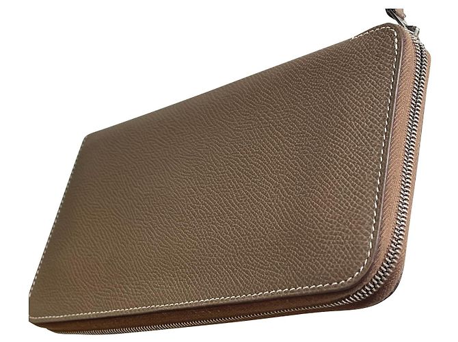 Hermès Azap all-leather wallet Taupe