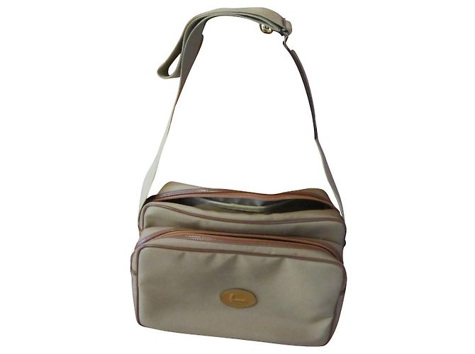 Lancel Briefcase Caramel Cloth
