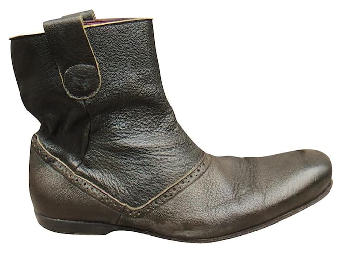 Paul & Joe p ankle boots 40 Dark brown Leather  ref.534137