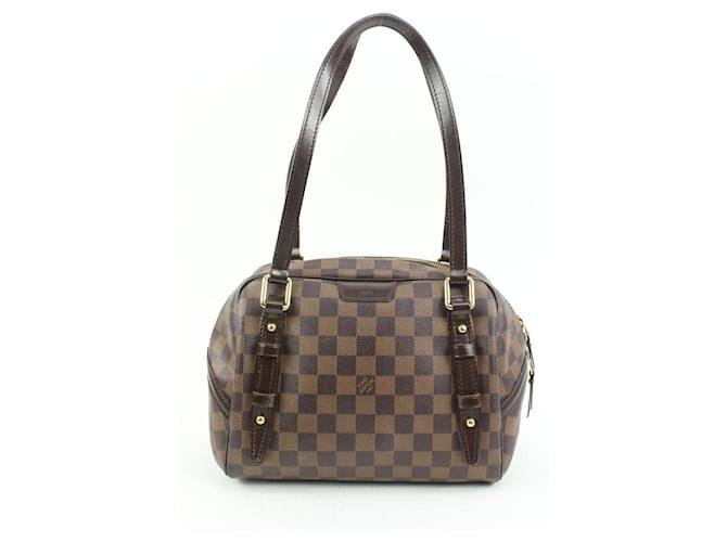 Louis Vuitton Discontinued Damier Ebene Rivington Bowler Shoulder Bag Leather  ref.534143