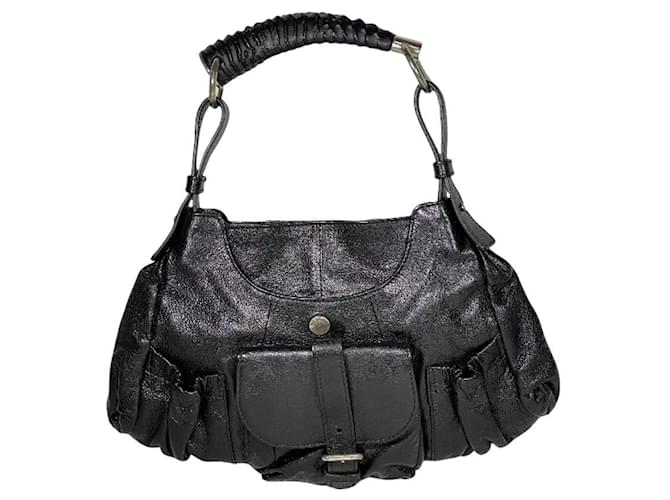 [Used] Yves Saint Laurent Rive Gauche Mombasa Handbag Bag Black One Handle Leather  ref.534166