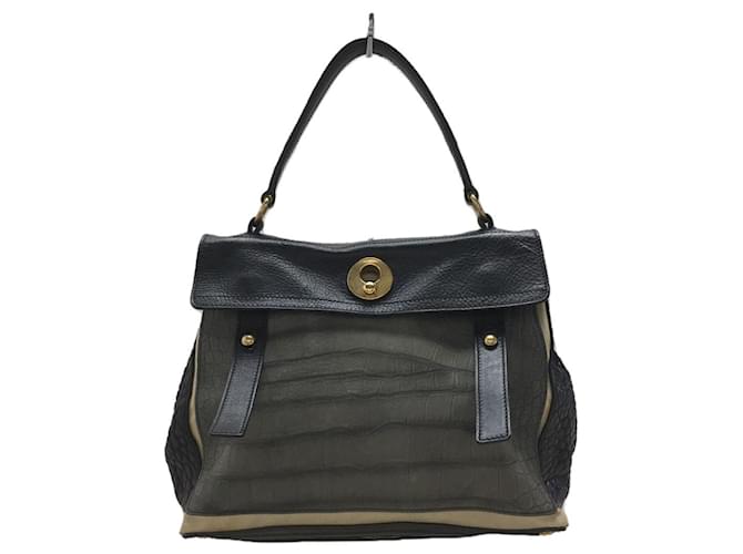 [Used] YVES SAINT LAURENT ◆ Handbag / Leather / Black / Croco embossed / Muse toe  ref.534210