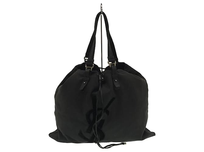 [Used] YVES SAINT LAURENT ◆ Tote bag / Cotton / BLK Black  ref.534212