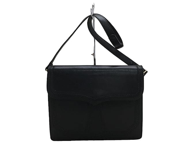 [Used] YVES SAINT LAURENT ◆ Shoulder bag / Leather / BLK / Plain Black  ref.534221