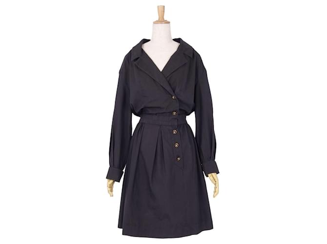 Chanel Robes Coton Noir  ref.534227