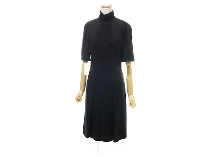 Chanel Dresses Black Silk Wool Nylon Rayon  ref.534230