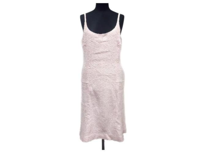 Chanel Dresses Pink Cotton Wool Nylon Rayon  ref.534231