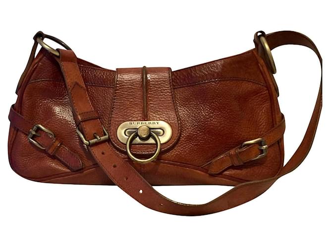 Burberry shoulder bag / pochette Brown Chestnut Leather ref.534640