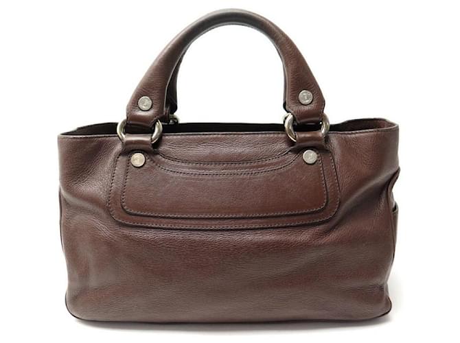 Céline CELINE BOOGIE CABAS HAND BAG IN BROWN GRAIN LEATHER HAND BAG PURSE  ref.535059