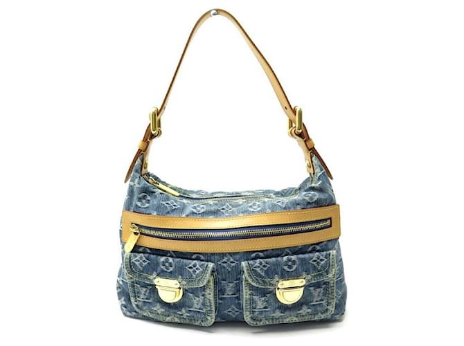 Louis Vuitton, Bags, Louis Vuitton Baggy Pm Monogram Blue Denim Shoulder  Bag Purse Lv