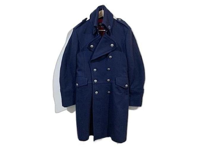 [Used]  DOLCE & GABBANA lined Breathed Wool Napoleon Chester Coat Navy blue  ref.535228