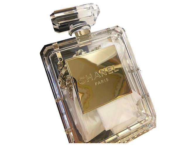 Tasche für Parfümflaschen von Chanel Weiß Glas  ref.535331