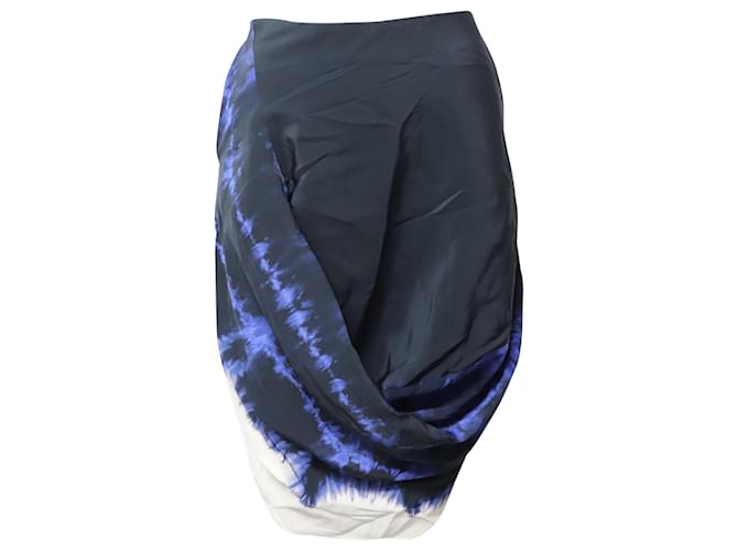 Stella Mc Cartney Stella McCartney Tie-Dye Skirt in Blue Silk  ref.535423