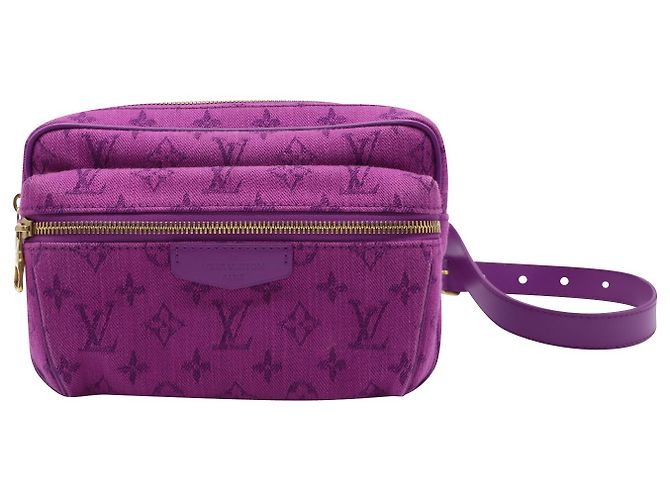 Bolsa Louis Vuitton Outdoor em Denim Monogram Roxo
