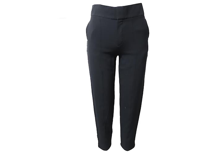 Pantaloni Sartoriali Chloé in Acetato Nero Fibra di cellulosa  ref.535610