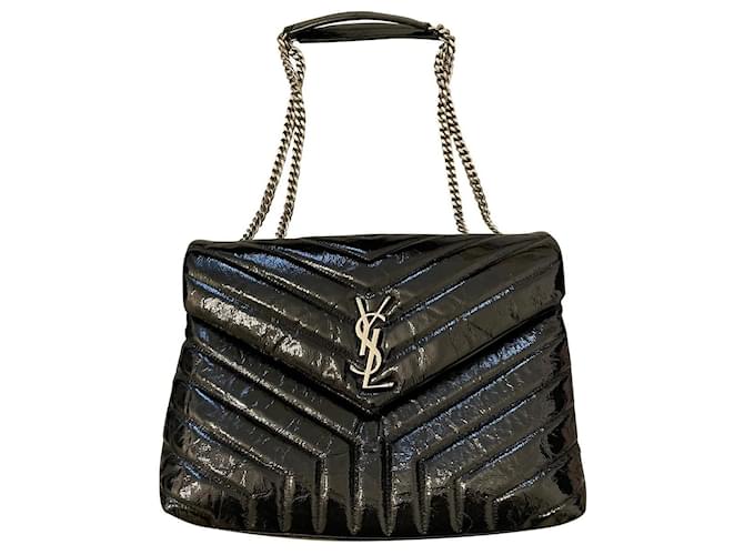 Loulou Yves Saint Laurent Lou lou bag Black Varnish ref.535900