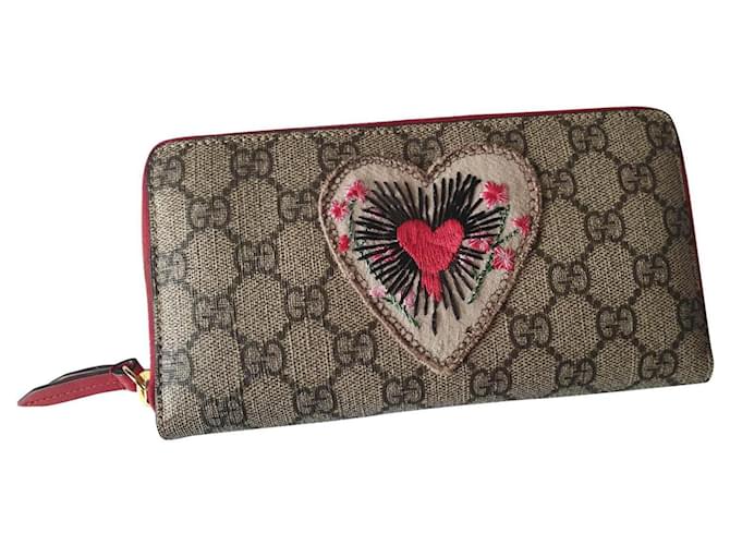 Gucci wallet Red Cloth  ref.535927