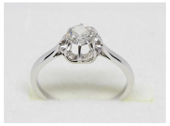 Autre Marque solitaire platine diamant Bijouterie argentée  ref.535932