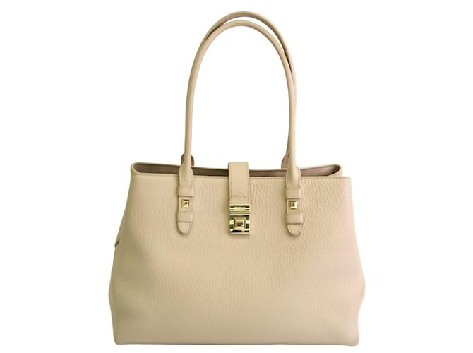 Furla beige leather discount bag