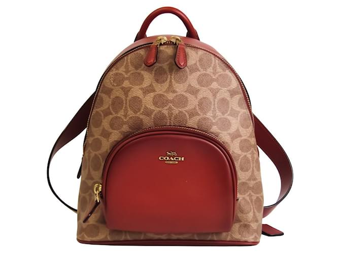 Coach Signature Brown Leather  ref.536040