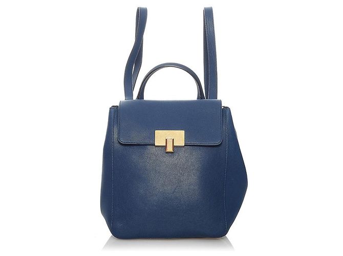 Zaino Chloé Blu Pelle