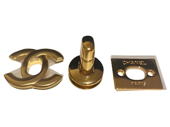 CHIUSURA ORIGINALE CHANEL CC ( borsa classica) Hardware d'oro Gold hardware Acciaio  ref.536136