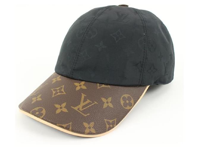 Louis Vuitton Large Black x Brown Monogram Cap Ou Pas Baseball Hat Leather  ref.536156 - Joli Closet