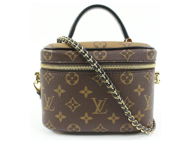 Louis Vuitton Monogram Reverse Vanity PM Crossbody Train Case  Bag Leather  ref.536158