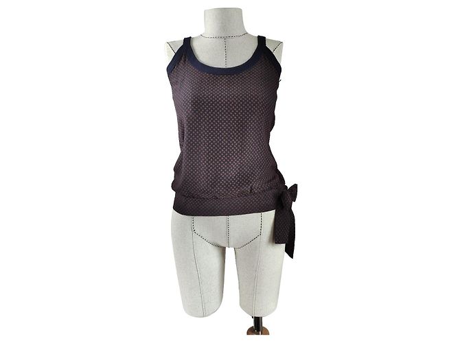 Top sin mangas de seda y lana Essentiel Antwerp M Multicolor
